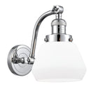 Fulton Sconce shown in the Polished Chrome finish with a Matte White shade