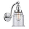 Canton Sconce shown in the Polished Chrome finish with a Seedy shade