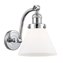 Cone Sconce shown in the Polished Chrome finish with a Matte White shade