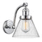 Cone Sconce shown in the Polished Chrome finish with a Seedy shade