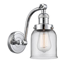 Bell Sconce shown in the Polished Chrome finish with a Clear shade