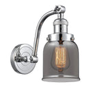 Bell Sconce shown in the Polished Chrome finish with a Plated Smoke shade