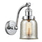 Bell Sconce shown in the Polished Chrome finish with a Silver Plated Mercury shade