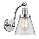 Cone Sconce shown in the Polished Chrome finish with a Clear shade