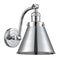 Appalachian Sconce shown in the Polished Chrome finish with a Polished Chrome shade