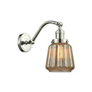 Chatham Sconce shown in the Polished Nickel finish with a Mercury shade