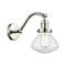 Olean Sconce shown in the Polished Nickel finish with a Seedy shade