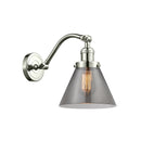 Cone Sconce shown in the Polished Nickel finish with a Plated Smoke shade