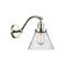 Cone Sconce shown in the Polished Nickel finish with a Seedy shade