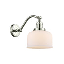 Bell Sconce shown in the Polished Nickel finish with a Matte White shade