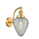 Geneseo Sconce shown in the Satin Gold finish with a Clear Crackled shade