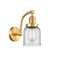 Bell Sconce shown in the Satin Gold finish with a Clear shade