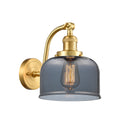 Bell Sconce shown in the Satin Gold finish with a Plated Smoke shade