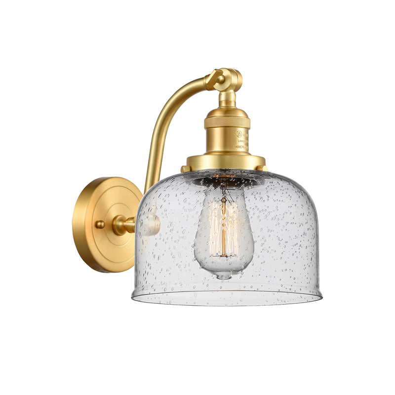 Bell Sconce shown in the Satin Gold finish with a Seedy shade