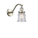 Canton Sconce shown in the Brushed Satin Nickel finish with a Seedy shade