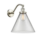 Cone Sconce shown in the Brushed Satin Nickel finish with a Clear shade