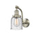 Bell Sconce shown in the Brushed Satin Nickel finish with a Seedy shade