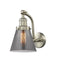 Innovations Lighting Small Cone 1-100 watt 6.5 inch Brushed Satin Nickel Sconce with Smoked glass and Solid Brass 180 Degree Adjustable Swivels 5151WSNG63