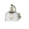 Bell Sconce shown in the Brushed Satin Nickel finish with a Seedy shade