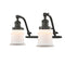 Canton Bath Vanity Light shown in the Oil Rubbed Bronze finish with a Matte White shade