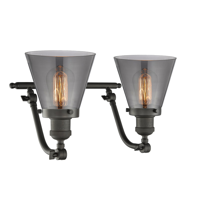 Innovations Lighting Small Cone 2 Light Bath Vanity Light Part Of The Franklin Restoration Collection 515-2W-OB-G63-LED