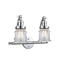 Canton Bath Vanity Light shown in the Polished Chrome finish with a Clear shade