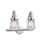 Canton Bath Vanity Light shown in the Polished Chrome finish with a Seedy shade