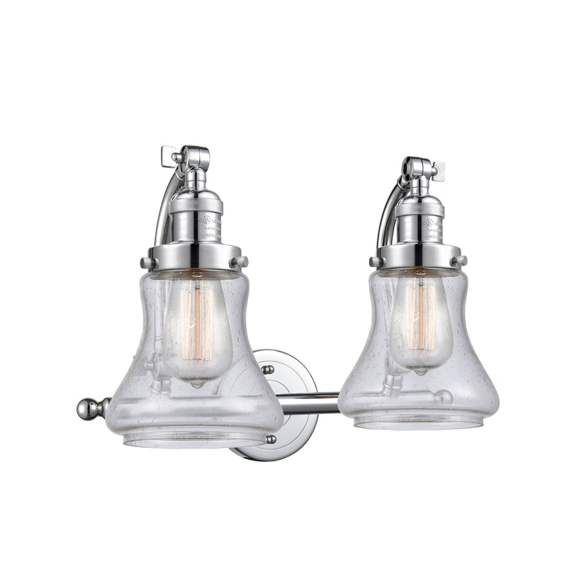 Bellmont Bath Vanity Light shown in the Polished Chrome finish with a Seedy shade