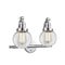 Beacon Bath Vanity Light shown in the Polished Chrome finish with a Clear shade