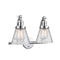 Cone Bath Vanity Light shown in the Polished Chrome finish with a Clear shade