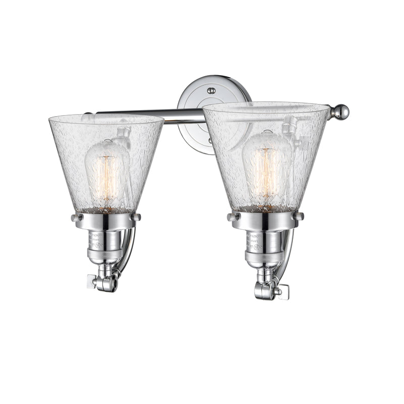 Innovations Lighting Small Cone 2 Light Bath Vanity Light Part Of The Franklin Restoration Collection 515-2W-PC-G64-LED