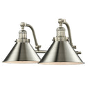 Briarcliff Bath Vanity Light shown in the Brushed Satin Nickel finish with a Brushed Satin Nickel shade