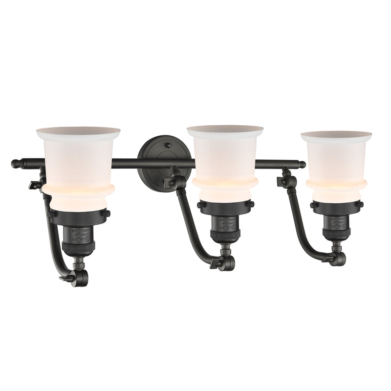 Innovations Lighting Small Canton 3 Light Bath Vanity Light Part Of The Franklin Restoration Collection 515-3W-OB-G181S-LED