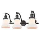 Bellmont Bath Vanity Light shown in the Oil Rubbed Bronze finish with a Matte White shade