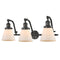 Cone Bath Vanity Light shown in the Oil Rubbed Bronze finish with a Matte White shade