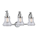 Bellmont Bath Vanity Light shown in the Polished Chrome finish with a Clear shade