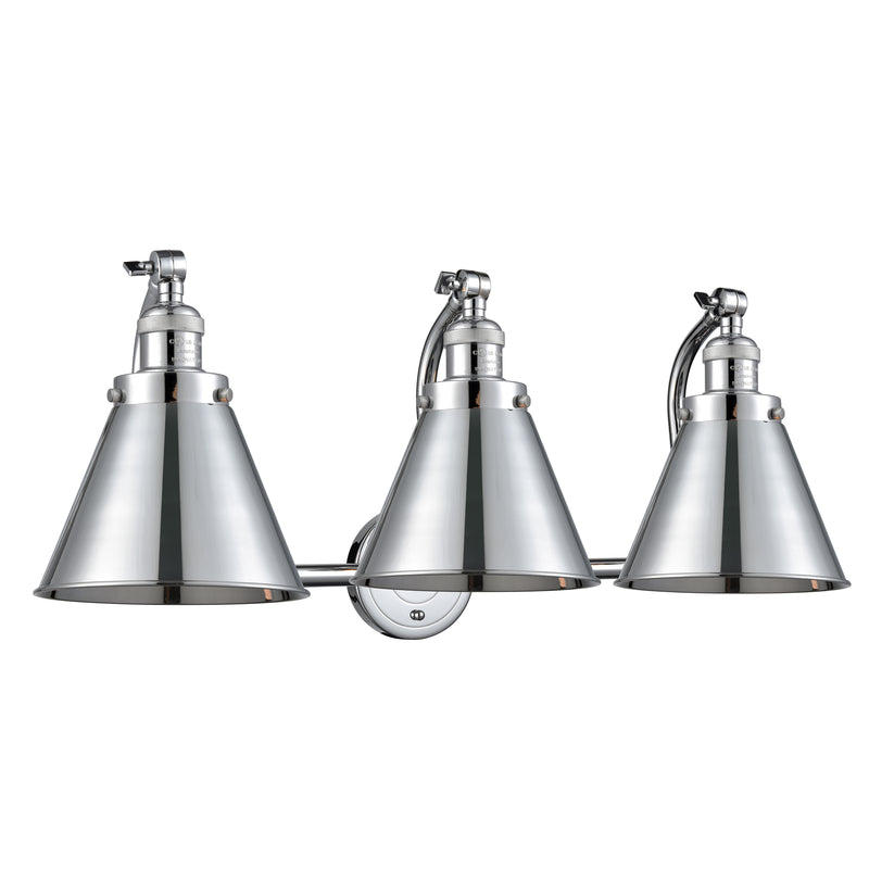 Appalachian Bath Vanity Light shown in the Polished Chrome finish with a Polished Chrome shade