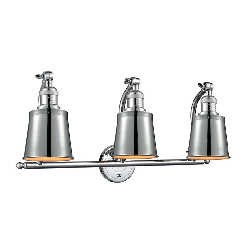 Addison Bath Vanity Light shown in the Polished Chrome finish with a Polished Chrome shade