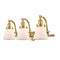 Cone Bath Vanity Light shown in the Satin Gold finish with a Matte White shade