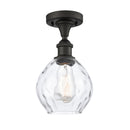 Waverly Semi-Flush Mount shown in the Oil Rubbed Bronze finish with a Clear shade