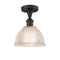 Arietta Semi-Flush Mount shown in the Oil Rubbed Bronze finish with a Clear shade