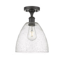 Ballston Dome Semi-Flush Mount shown in the Oil Rubbed Bronze finish with a Seedy shade