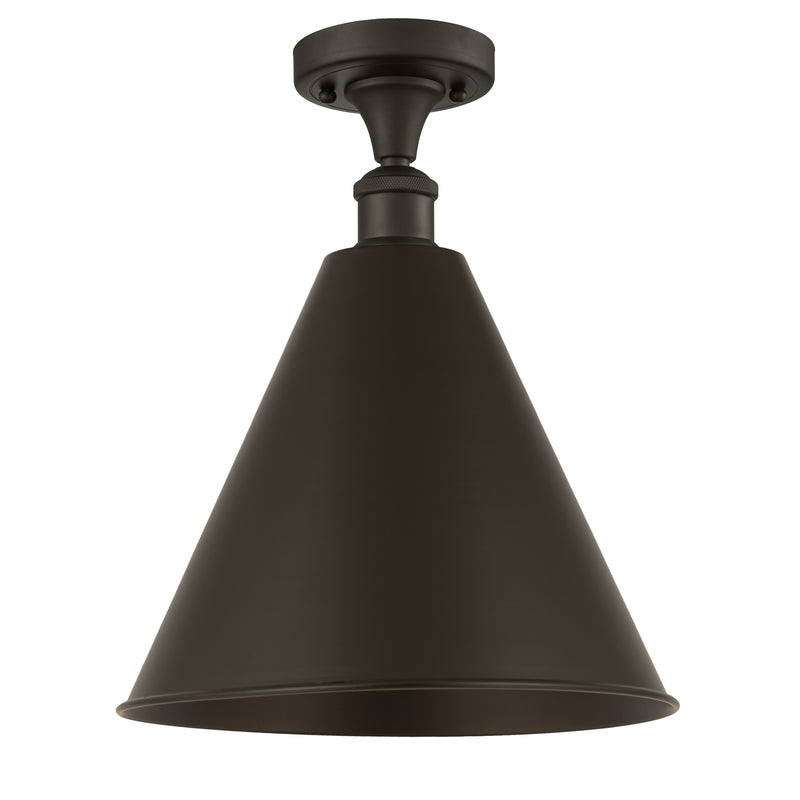 Innovations Lighting Ballston Cone 1 Light Semi-Flush Mount 516-1C-OB-MBC-16-OB