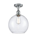 Athens Semi-Flush Mount shown in the Polished Chrome finish with a Seedy shade