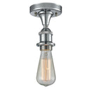 Bare Bulb Semi-Flush Mount shown in the Polished Chrome finish