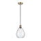 Waverly Mini Pendant shown in the Antique Brass finish with a Clear shade