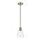 Ellery Mini Pendant shown in the Antique Brass finish with a Seedy shade