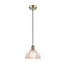 Arietta Mini Pendant shown in the Antique Brass finish with a Clear shade