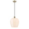 Norfolk Mini Pendant shown in the Antique Brass finish with a Matte White shade