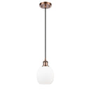 Belfast Mini Pendant shown in the Antique Copper finish with a Matte White shade